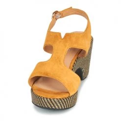 Chaussures Femme Sandales et Nu-pieds Adige ROMA V7 UNER SAFRAN Marron -Sandales Soldes Boutique 18904635 500 C