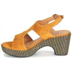 Chaussures Femme Sandales et Nu-pieds Adige ROMA V7 UNER SAFRAN Marron -Sandales Soldes Boutique 18904635 500 D