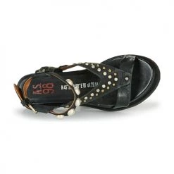 Chaussures Femme Sandales et Nu-pieds Airstep / A.S.98 LAGOS STUD Noir -Sandales Soldes Boutique 18906517 500 F