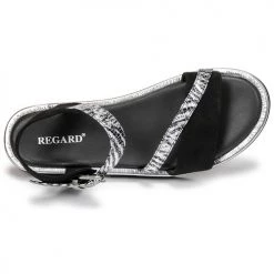 Chaussures Femme Sandales et Nu-pieds Regard ANGERS Noir -Sandales Soldes Boutique 18906812 500 F