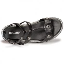 Chaussures Femme Sandales et Nu-pieds Regard ANGLET Noir -Sandales Soldes Boutique 18906813 500 F