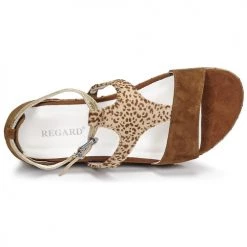 Chaussures Femme Sandales et Nu-pieds Regard CASSIS Marron -Sandales Soldes Boutique 18906826 500 F