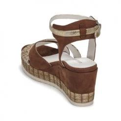 Chaussures Femme Sandales et Nu-pieds Regard DOUAI Marron -Sandales Soldes Boutique 18906830 500 E