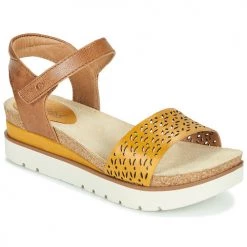 Chaussures Femme Sandales et Nu-pieds Josef Seibel CLEA 09 Marron / Jaune