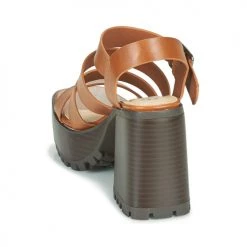 Chaussures Femme Sandales et Nu-pieds Emmshu DITA Cognac -Sandales Soldes Boutique 18916911 500 E