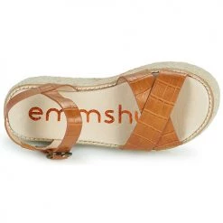 Chaussures Femme Sandales et Nu-pieds Emmshu NESA Cognac -Sandales Soldes Boutique 18916918 500 F