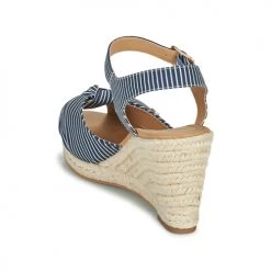 Chaussures Femme Sandales et Nu-pieds Esprit ELIN Bleu / Blanc -Sandales Soldes Boutique 18917039 500 E