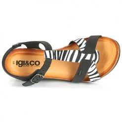 Chaussures Femme Sandales et Nu-pieds IgI&CO JOULIA Noir / Blanc -Sandales Soldes Boutique 18918544 500 F