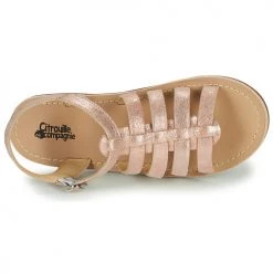 Chaussures Fille Sandales et Nu-pieds Citrouille et Compagnie MAYANA Rose / or -Sandales Soldes Boutique 18919227 500 F