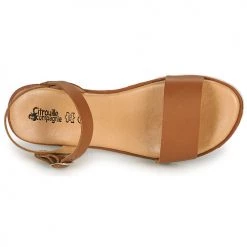 Chaussures Fille Sandales et Nu-pieds Citrouille et Compagnie GLAPOTTI Camel -Sandales Soldes Boutique 18919240 500 F