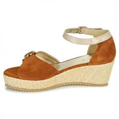 Chaussures Femme Sandales et Nu-pieds Sweet ESTERS Doré / Camel -Sandales Soldes Boutique 18940882 500 D