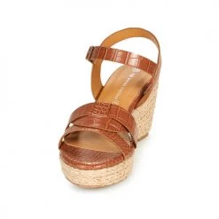 Chaussures Femme Sandales et Nu-pieds The Divine Factory QL4351 Camel -Sandales Soldes Boutique 18941129 500 C