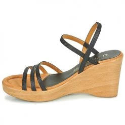 Chaussures Femme Sandales et Nu-pieds Unisa RENERA Noir -Sandales Soldes Boutique 18944798 500 D
