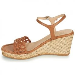 Chaussures Femme Sandales et Nu-pieds Unisa LOBI Camel -Sandales Soldes Boutique 18944809 500 D