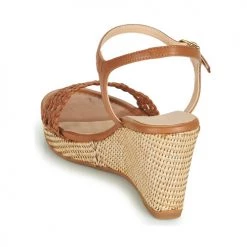 Chaussures Femme Sandales et Nu-pieds Unisa LOBI Camel -Sandales Soldes Boutique 18944809 500 E