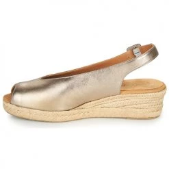 Chaussures Femme Sandales et Nu-pieds Unisa CASBAS Doré -Sandales Soldes Boutique 18944815 500 D