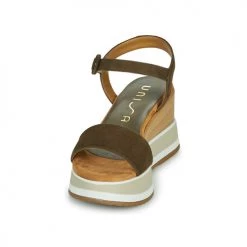 Chaussures Femme Sandales et Nu-pieds Unisa KOLLA Kaki -Sandales Soldes Boutique 18944830 500 C