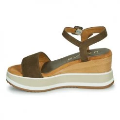 Chaussures Femme Sandales et Nu-pieds Unisa KOLLA Kaki -Sandales Soldes Boutique 18944830 500 D