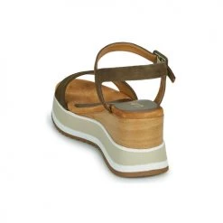 Chaussures Femme Sandales et Nu-pieds Unisa KOLLA Kaki -Sandales Soldes Boutique 18944830 500 E