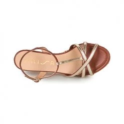 Chaussures Femme Sandales et Nu-pieds Unisa LLINAR Doré -Sandales Soldes Boutique 18944833 500 F