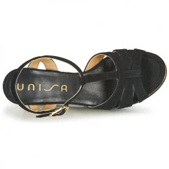 Chaussures Femme Sandales et Nu-pieds Unisa MANACOR Noir -Sandales Soldes Boutique 18944836 500 F