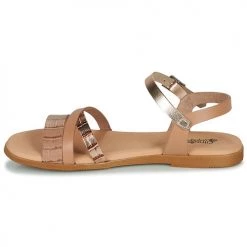 Chaussures Fille Sandales et Nu-pieds Citrouille et Compagnie OBINOU Tan doré -Sandales Soldes Boutique 18944933 500 D