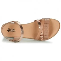 Chaussures Fille Sandales et Nu-pieds Citrouille et Compagnie OBINOU Tan doré -Sandales Soldes Boutique 18944933 500 F
