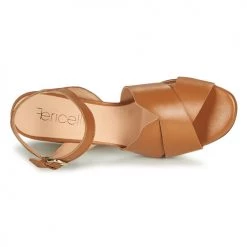 Chaussures Femme Sandales et Nu-pieds Fericelli ONAPA Camel -Sandales Soldes Boutique 18946123 500 F
