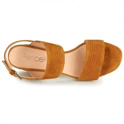 Chaussures Femme Sandales et Nu-pieds Fericelli MARRAK Camel -Sandales Soldes Boutique 18946125 500 F