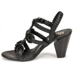 Chaussures Femme Sandales et Nu-pieds Mimmu TRECCIA-P-NERO Noir -Sandales Soldes Boutique 18968942 500 D