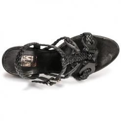 Chaussures Femme Sandales et Nu-pieds Mimmu TRECCIA-P-NERO Noir -Sandales Soldes Boutique 18968942 500 F