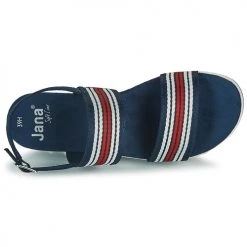 Chaussures Femme Sandales et Nu-pieds Jana STROMAELA Marine / Rouge / Blanc -Sandales Soldes Boutique 18968954 500 F