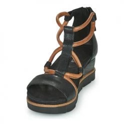 Chaussures Femme Sandales et Nu-pieds Mjus TAPASITA Noir / Camel -Sandales Soldes Boutique 18969172 500 C
