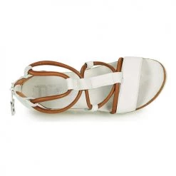 Chaussures Femme Sandales et Nu-pieds Mjus TAPASITA Blanc / Camel -Sandales Soldes Boutique 18969173 500 F