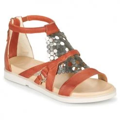 Chaussures Femme Sandales et Nu-pieds Mjus KETTA Brique / argenté