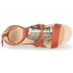 Chaussures Femme Sandales et Nu-pieds Mjus KETTA Brique / argenté -Sandales Soldes Boutique 18969192 500 F