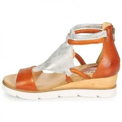 Chaussures Femme Sandales et Nu-pieds Mjus TAPASITA Brique / argenté -Sandales Soldes Boutique 18969194 500 D