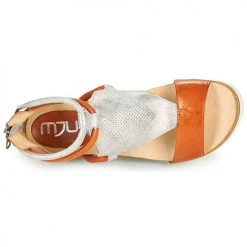 Chaussures Femme Sandales et Nu-pieds Mjus TAPASITA Brique / argenté -Sandales Soldes Boutique 18969194 500 F