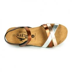 Chaussures Femme Sandales et Nu-pieds Plakton NOTE Cuivre / Rose / Argenté -Sandales Soldes Boutique 18970682 500 F