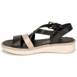 Chaussures Femme Sandales et Nu-pieds Casual Attitude ODETTE Noir / doré -Sandales Soldes Boutique 18978791 500 D