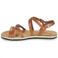 Chaussures Femme Sandales et Nu-pieds Casual Attitude ILMEM Marron -Sandales Soldes Boutique 18978825 500 D
