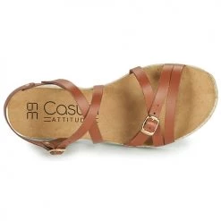 Chaussures Femme Sandales et Nu-pieds Casual Attitude ILMEM Marron -Sandales Soldes Boutique 18978825 500 F