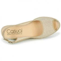 Chaussures Femme Sandales et Nu-pieds Casual Attitude MADELEINE Doré -Sandales Soldes Boutique 18978871 500 F