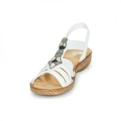 Chaussures Femme Sandales et Nu-pieds Rieker DOLNA Blanc -Sandales Soldes Boutique 18979128 500 C