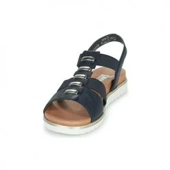 Chaussures Femme Sandales et Nu-pieds Rieker NINNA Bleu -Sandales Soldes Boutique 18979133 500 C
