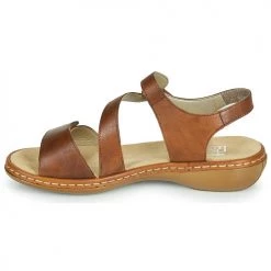 Chaussures Femme Sandales et Nu-pieds Rieker ZAZIE Marron -Sandales Soldes Boutique 18979138 500 D
