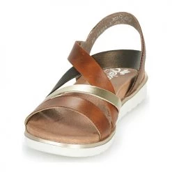 Chaussures Femme Sandales et Nu-pieds Rieker MARRO Marron / Argenté -Sandales Soldes Boutique 18979139 500 C