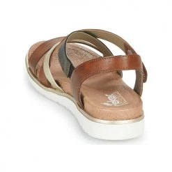 Chaussures Femme Sandales et Nu-pieds Rieker MARRO Marron / Argenté -Sandales Soldes Boutique 18979139 500 E