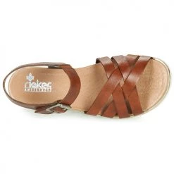 Chaussures Femme Sandales et Nu-pieds Rieker NORRA Marron -Sandales Soldes Boutique 18979146 500 F