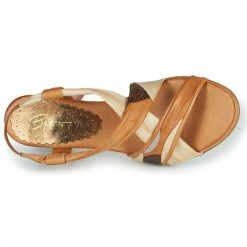 Chaussures Femme Sandales et Nu-pieds Betty London POULOI Cognac -Sandales Soldes Boutique 18979235 500 F